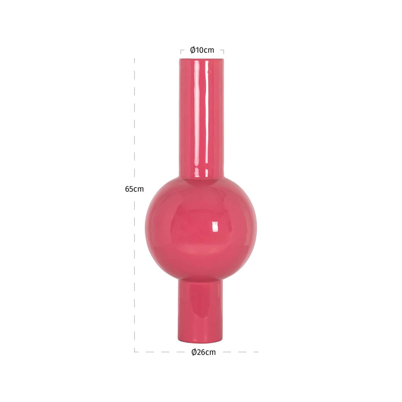 Vāze Noura Richmond Interiors 26/26/65 cm bright pink