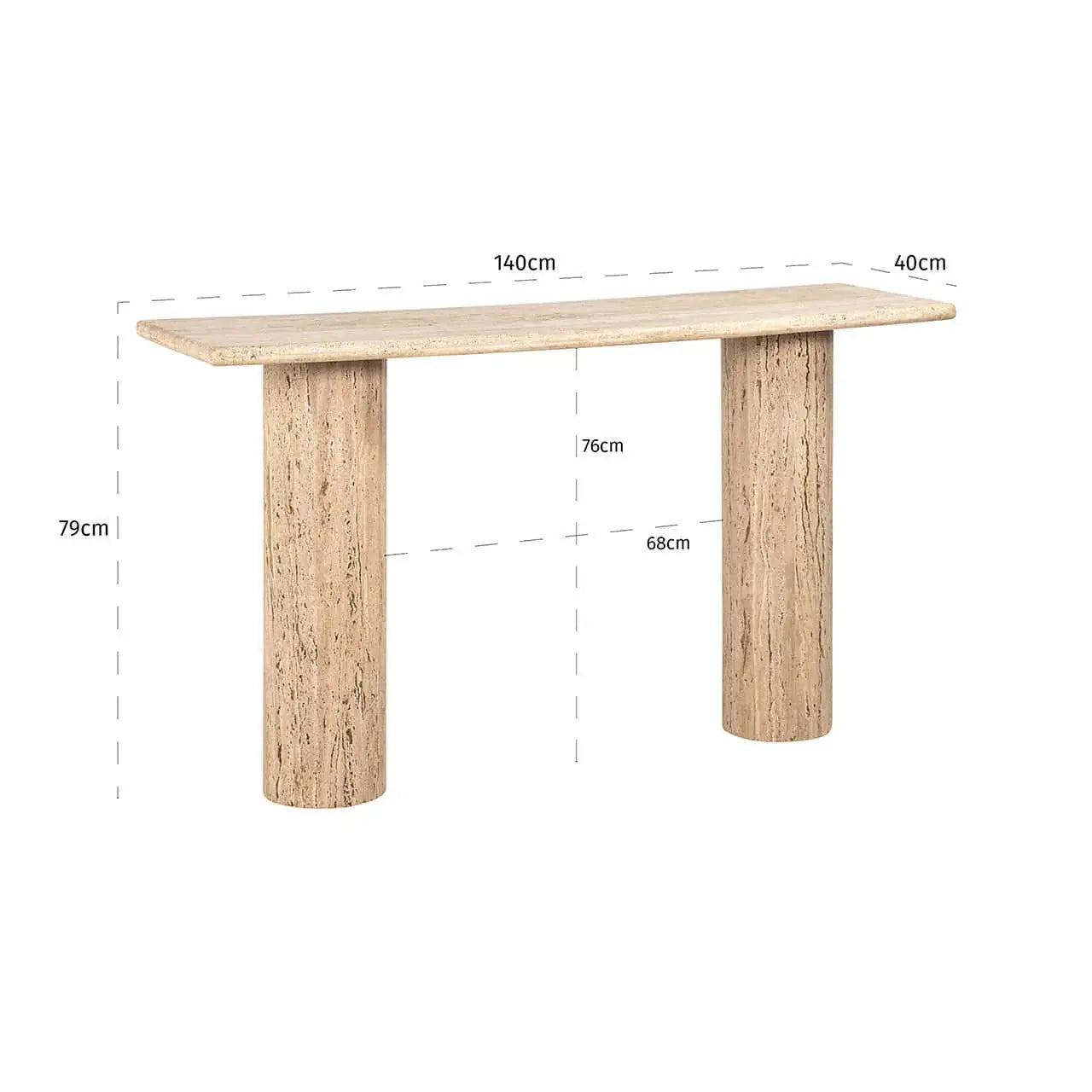 Konsole Hampton Richmond Interiors 79/140/40 cm smiltis - N1 Home
