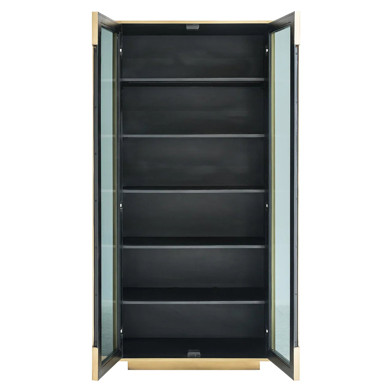 Skapis Finsbury ar 2 durvīm Richmond Interiors 209/97/51 cm melns/zelts - N1 Home