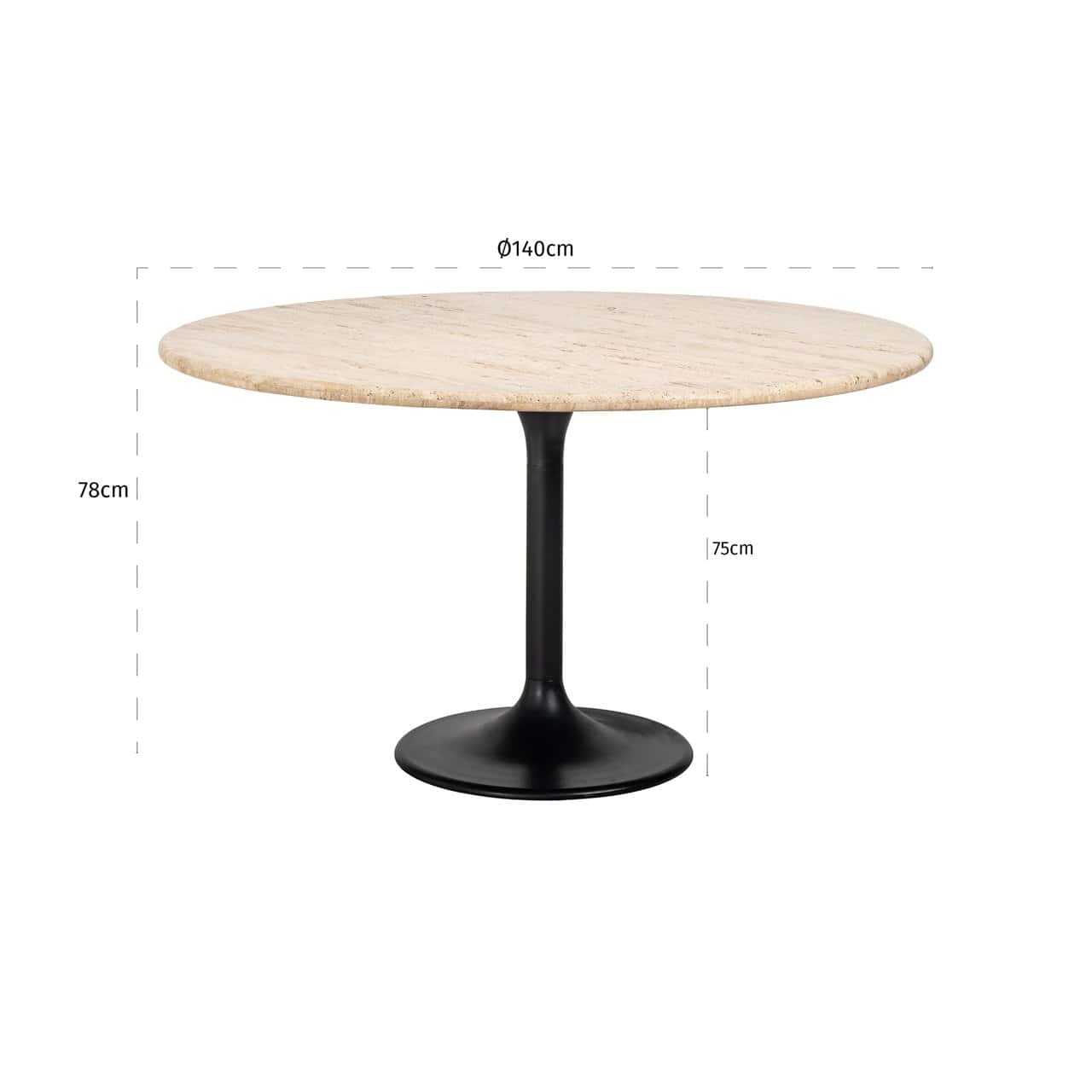 Galds Hampton Richmond Interiors 140/78/140 cm melns