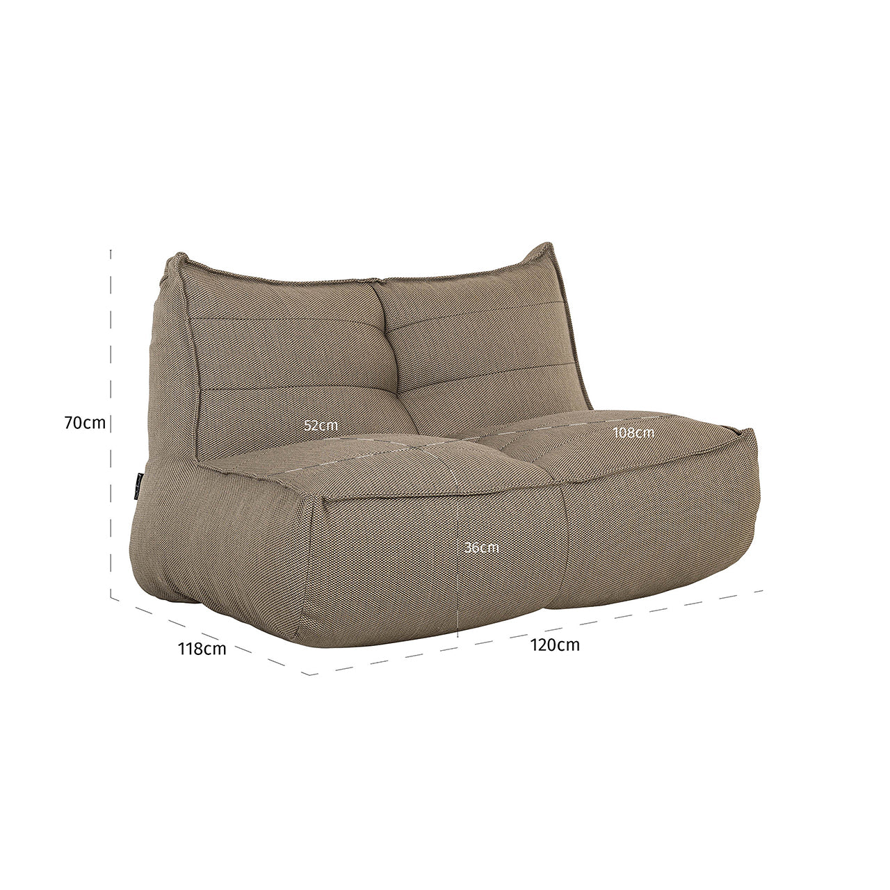 Āra atpūtas krēsls Scoppios Richmond Interiors 70/120/118 cm 22085 Taupe - N1 Home
