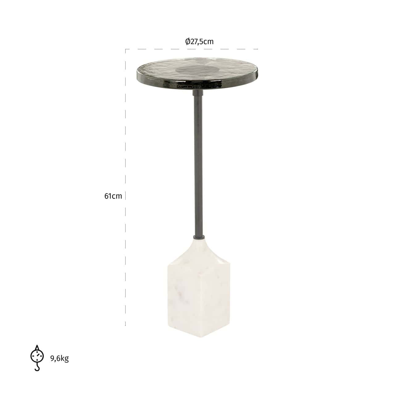 Kafijas galds Aurora Richmond Interiors 27/62/27 cm balts