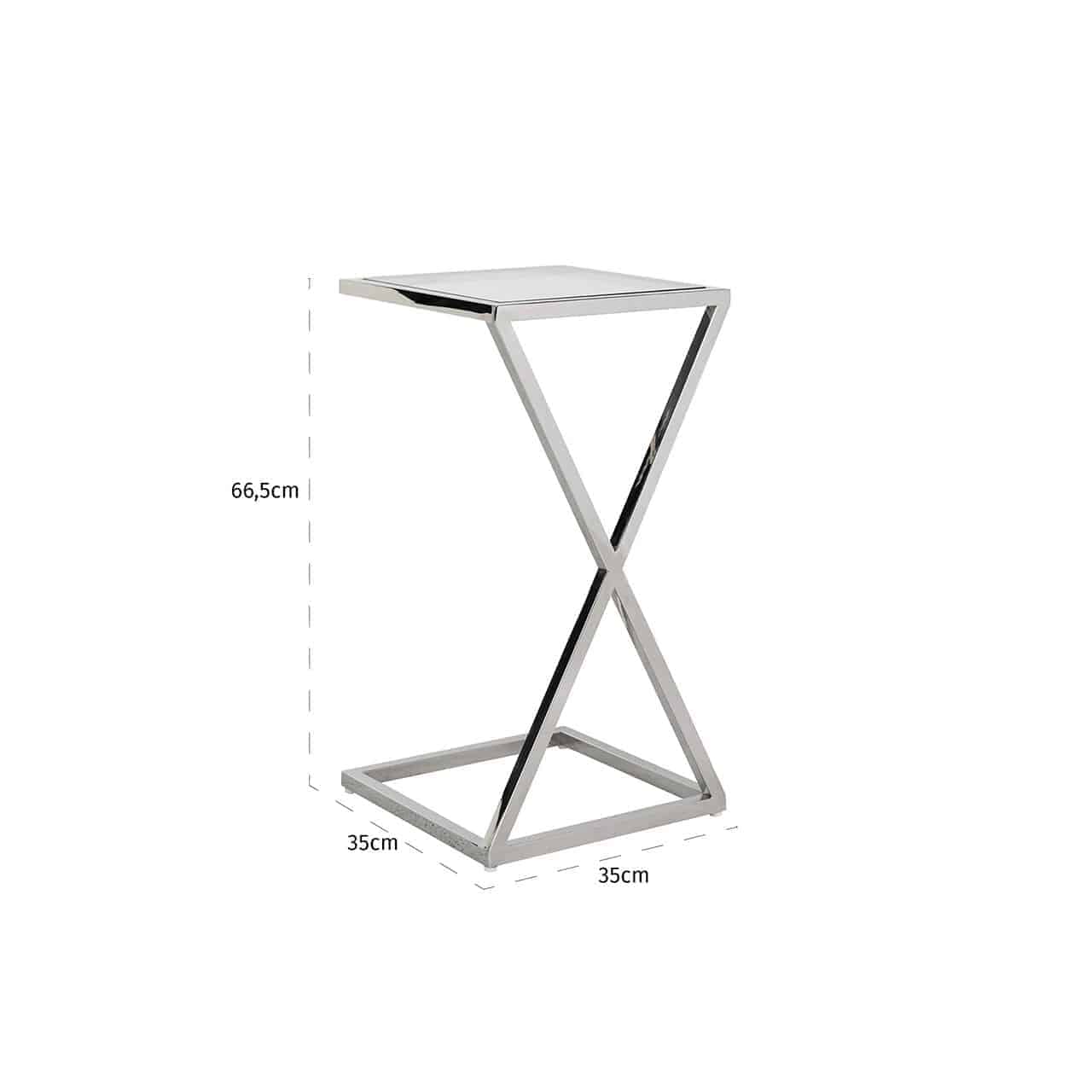 Dīvāna galdiņš Paramount Richmond Interiors 66/35/35 cm sudraba - N1 Home