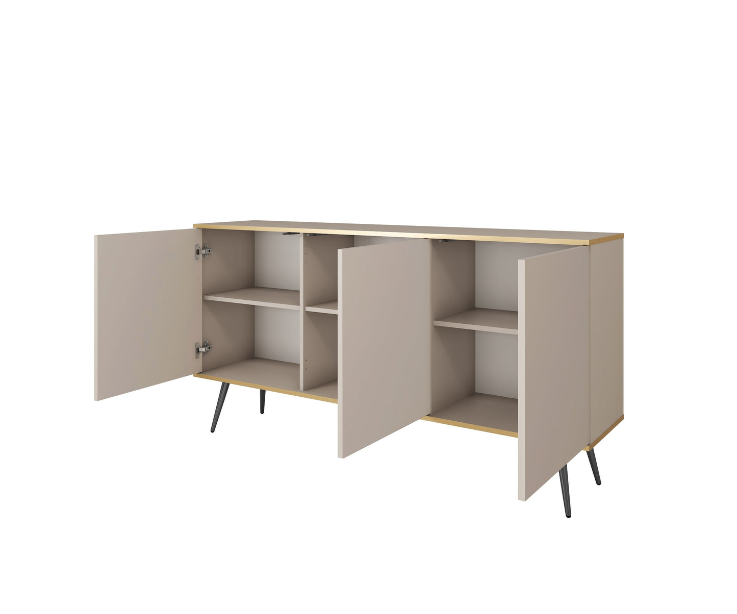 Kumode O2 160/85/39 cm melns/melns - N1 Home