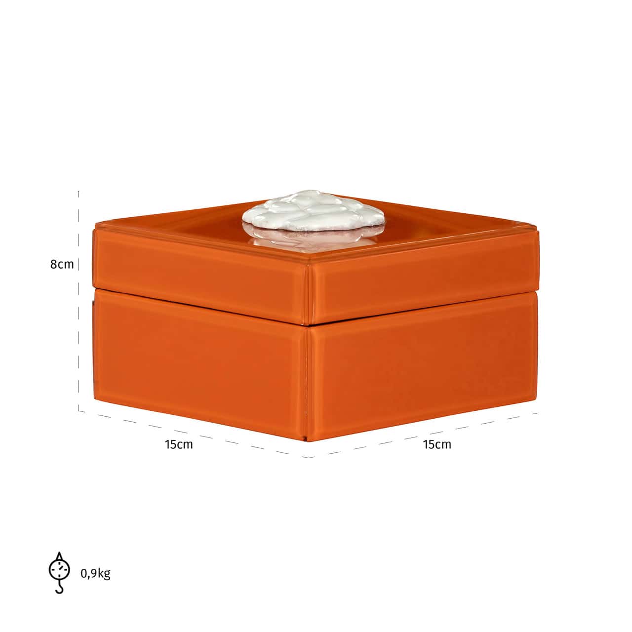 Uzglabāšanas kaste Lunia Richmond Interiors 8/15/15 cm oranžs
