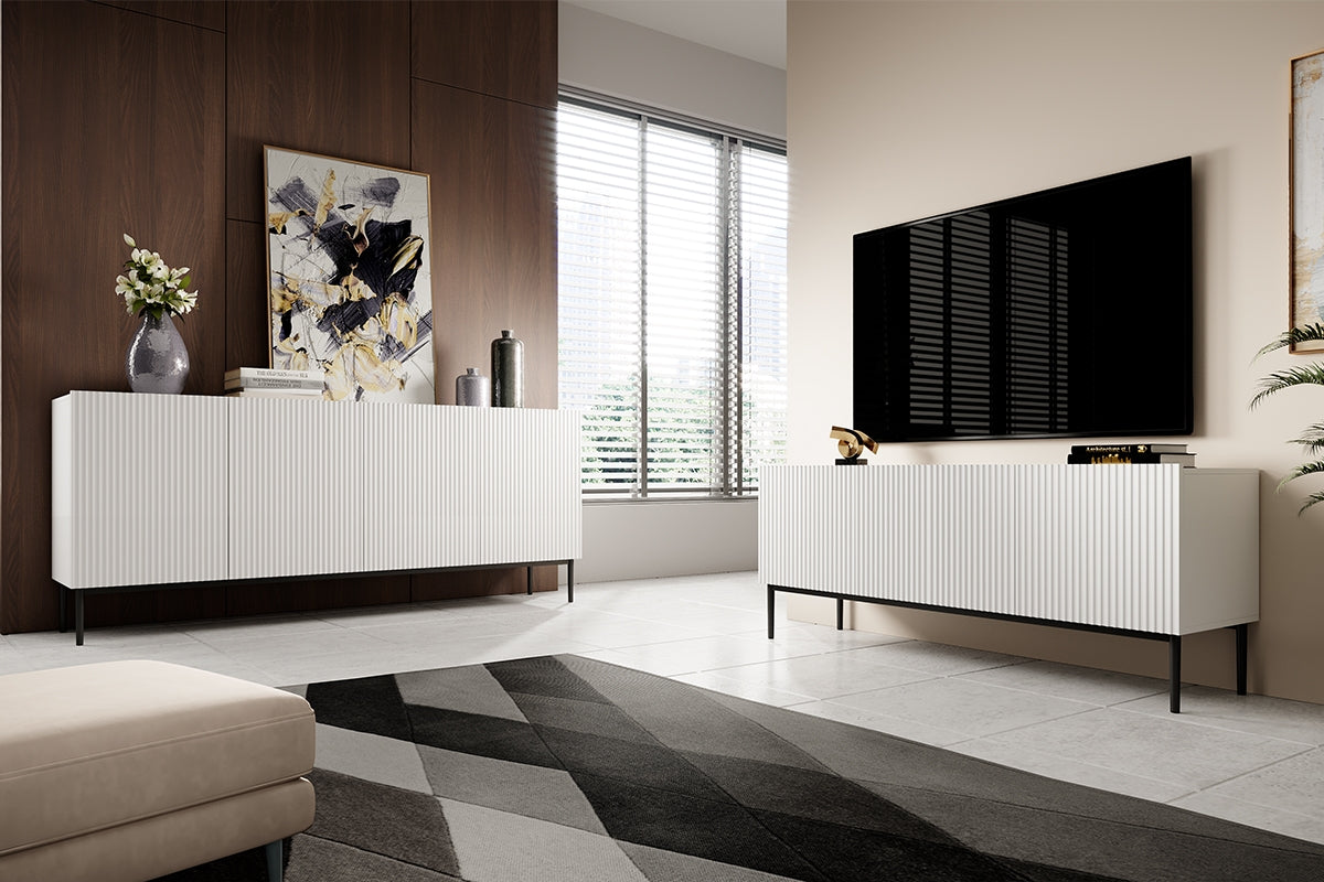 AUSTIN RTV kumode 150/53/45 melns/balts - N1 Home