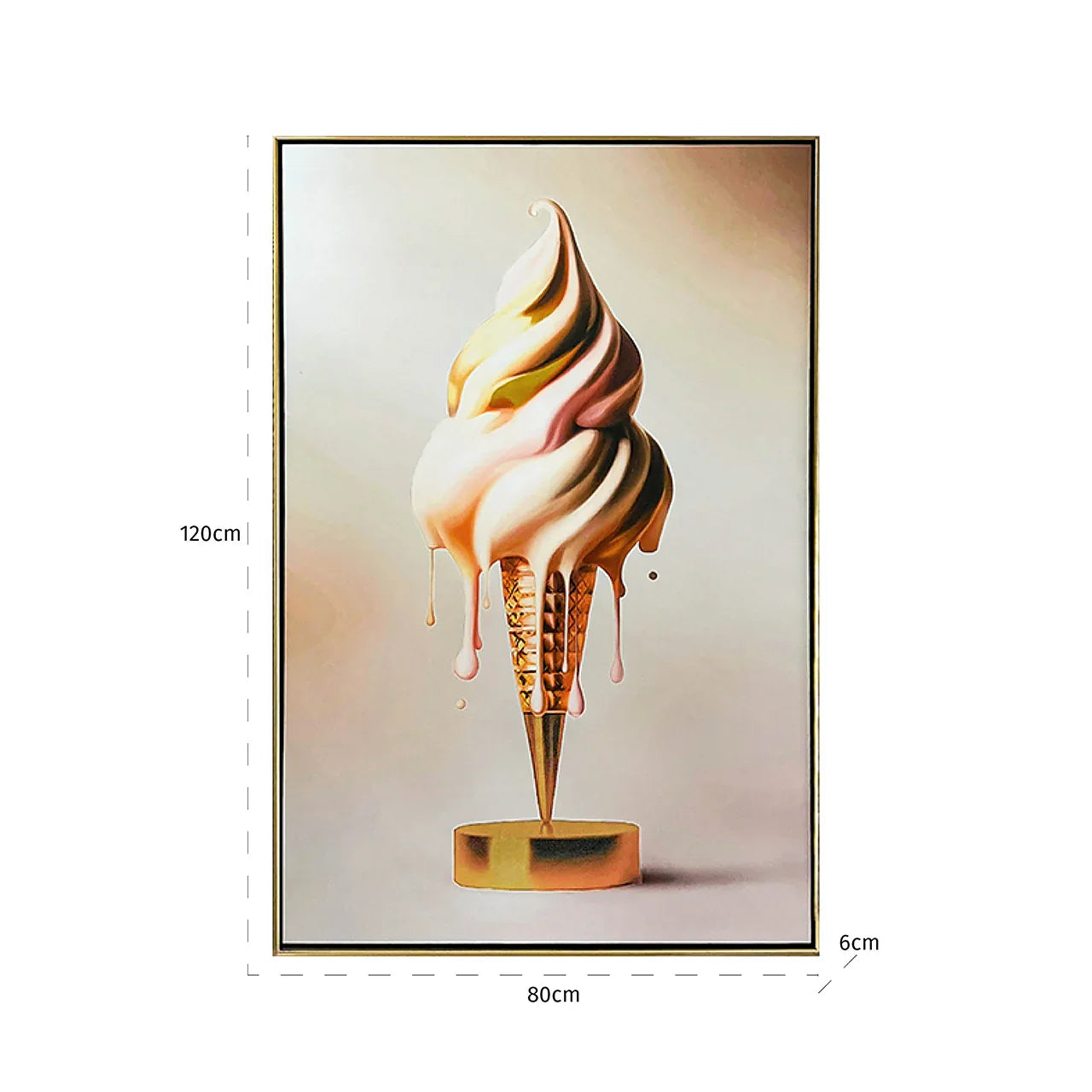 Sienas māksla Richmond Interiors Icecream 120/80 cm zelts - N1 Home