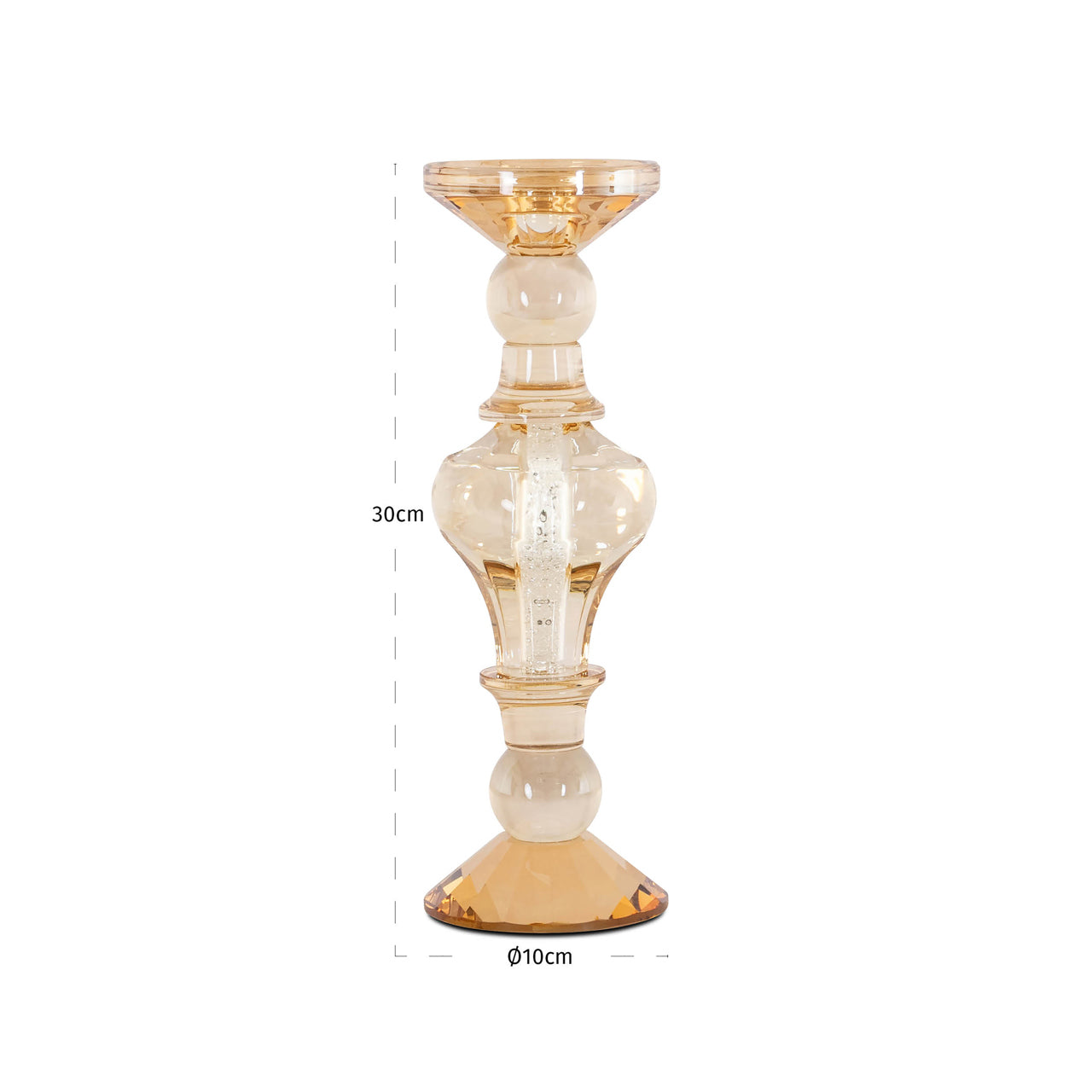 Svečturis Dilan amber large Richmond Interiors 30,3/10/10 cm ambra - N1 Home