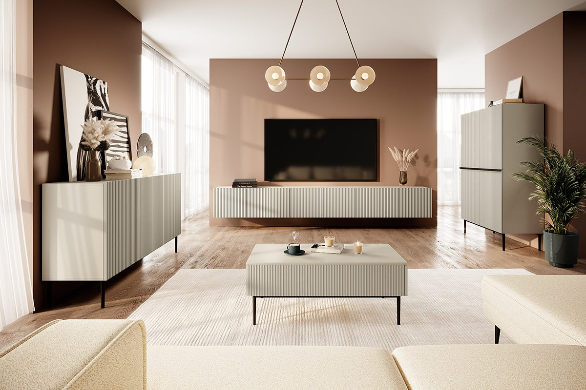 Kumode Austin 100/160/45 cm kašmirs/melns - N1 Home