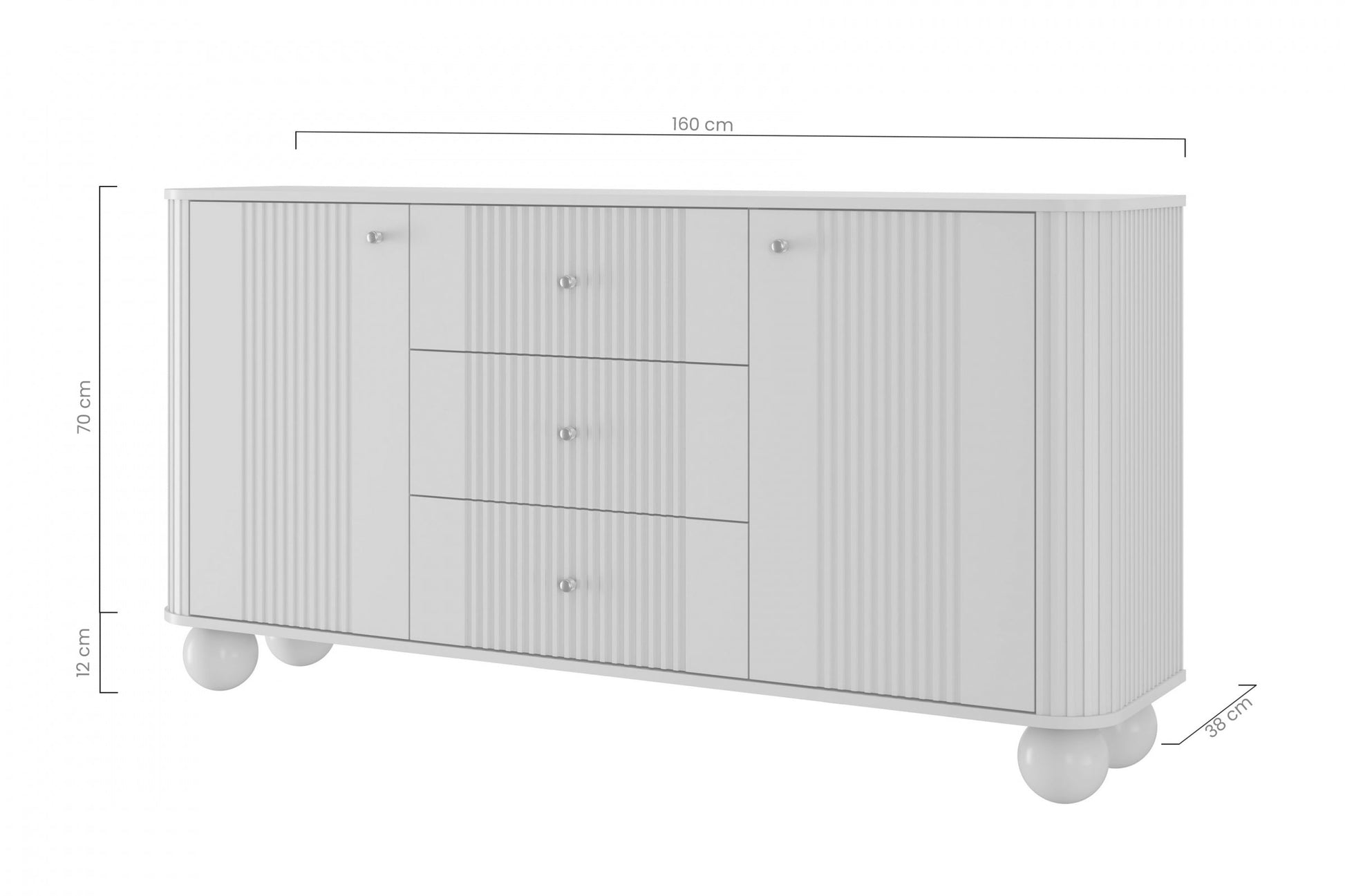 Kumode Vespa 160/82/38 cm melns/melns - N1 Home