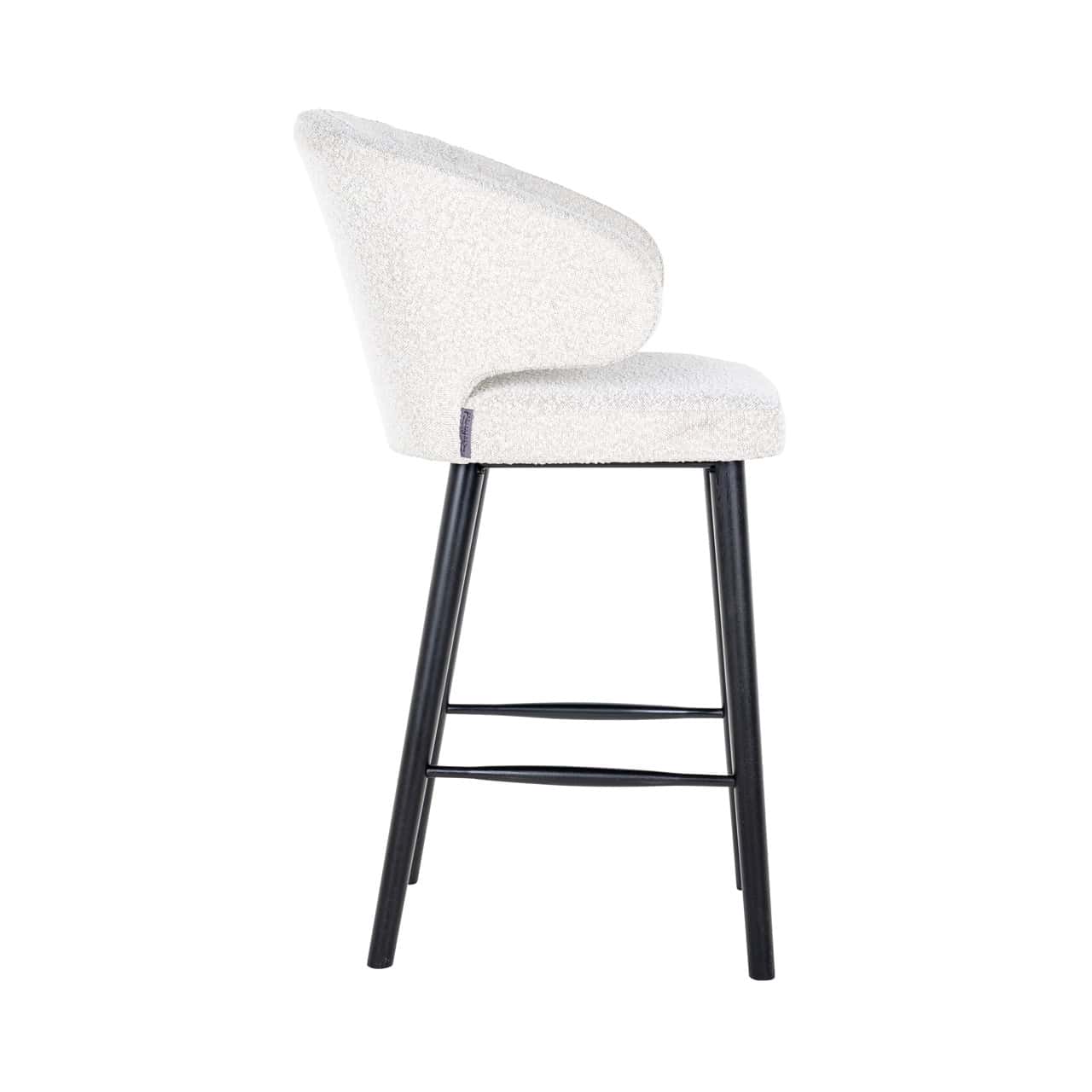 Bāra krēsls Indigo Richmond Interiors 62/106/62 cm white bouclé - N1 Home
