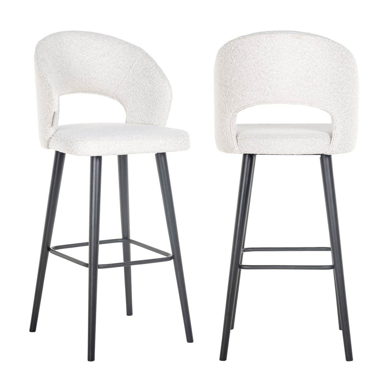 Bāra krēsls Savoy Richmond Interiors 50/57/113 cm white bouclé - N1 Home