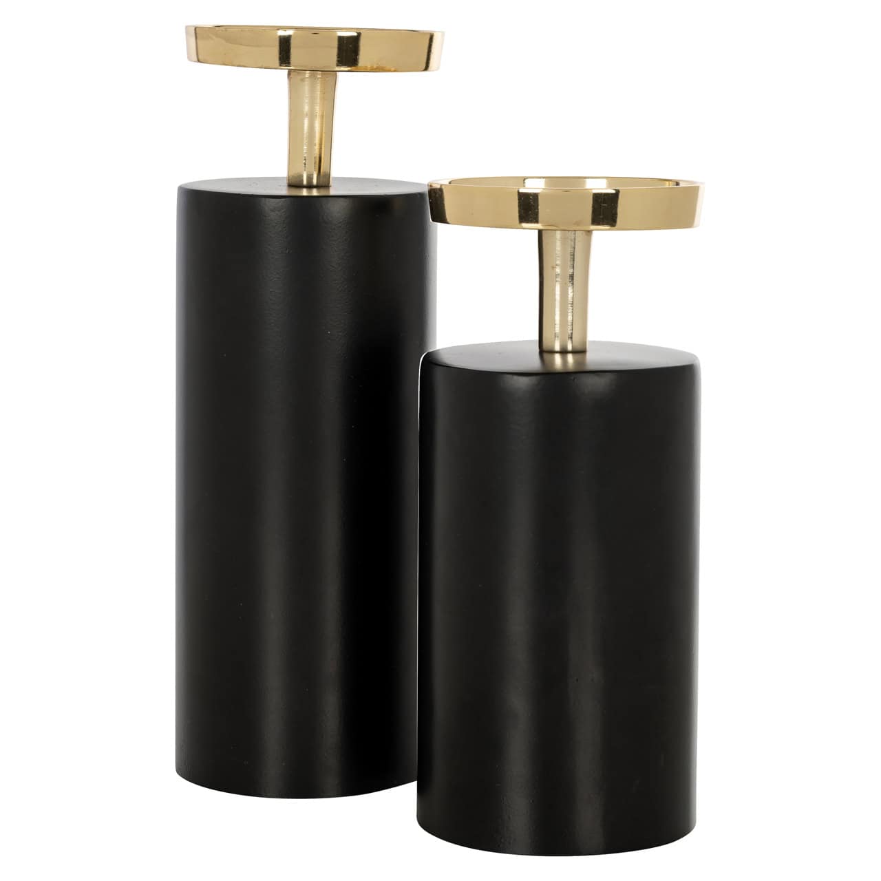 Svečturis Caya Richmond Interiors 25/9/9 cm melns/zelts - N1 Home
