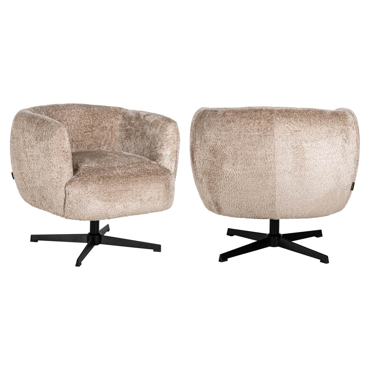 Krēsls Estelle Richmond Interiors 80/75/80 cm sheep natural swivel