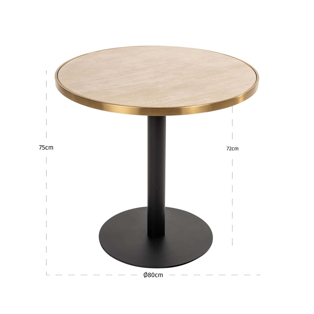 Bistro galds Brazza Richmond Interiors 80/75/80 cm bēšs - N1 Home