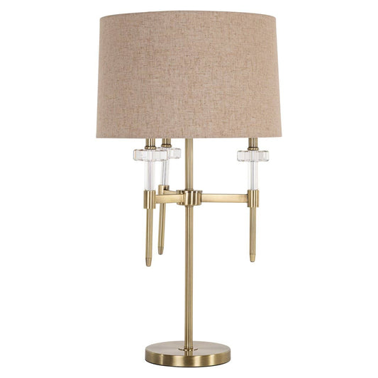 Galda lampa Josie Richmond Interiors 43/43/79 cm krēms/zelts