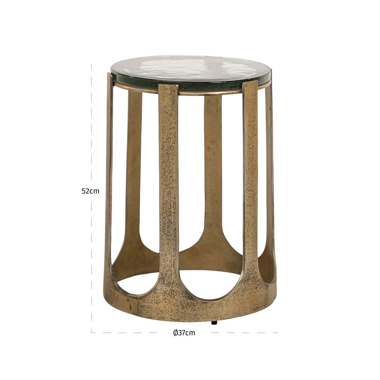 Kafijas galds Rixo Richmond Interiors 37/50/37 cm zelts