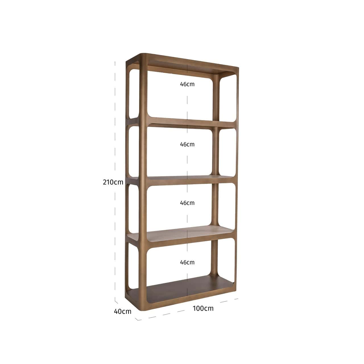 Vitrīna Claridge Richmond Interiors 100/210/40 cm gold antique