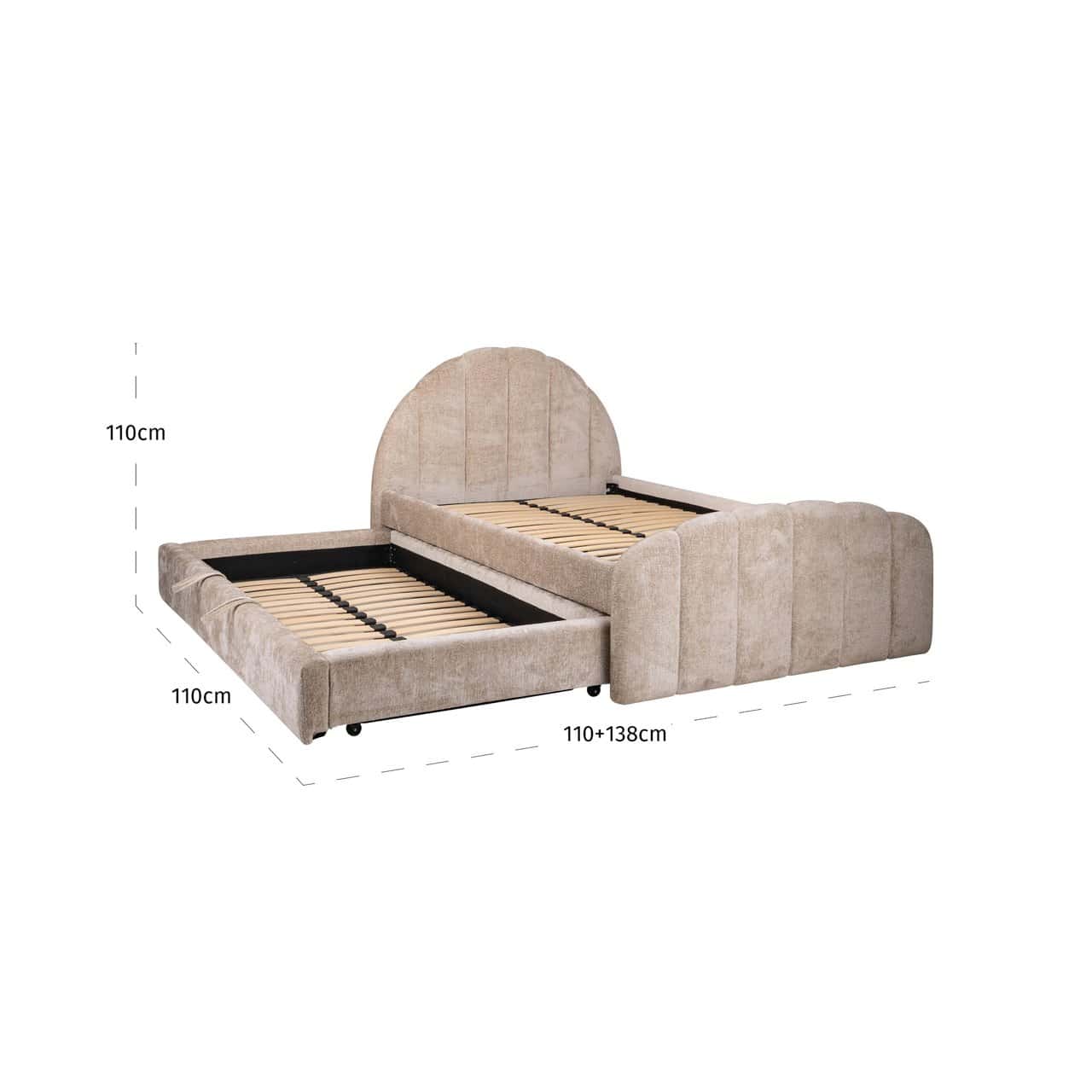 Gulta Pixie Richmond Interiors 138/110/220 cm clay chenille - N1 Home