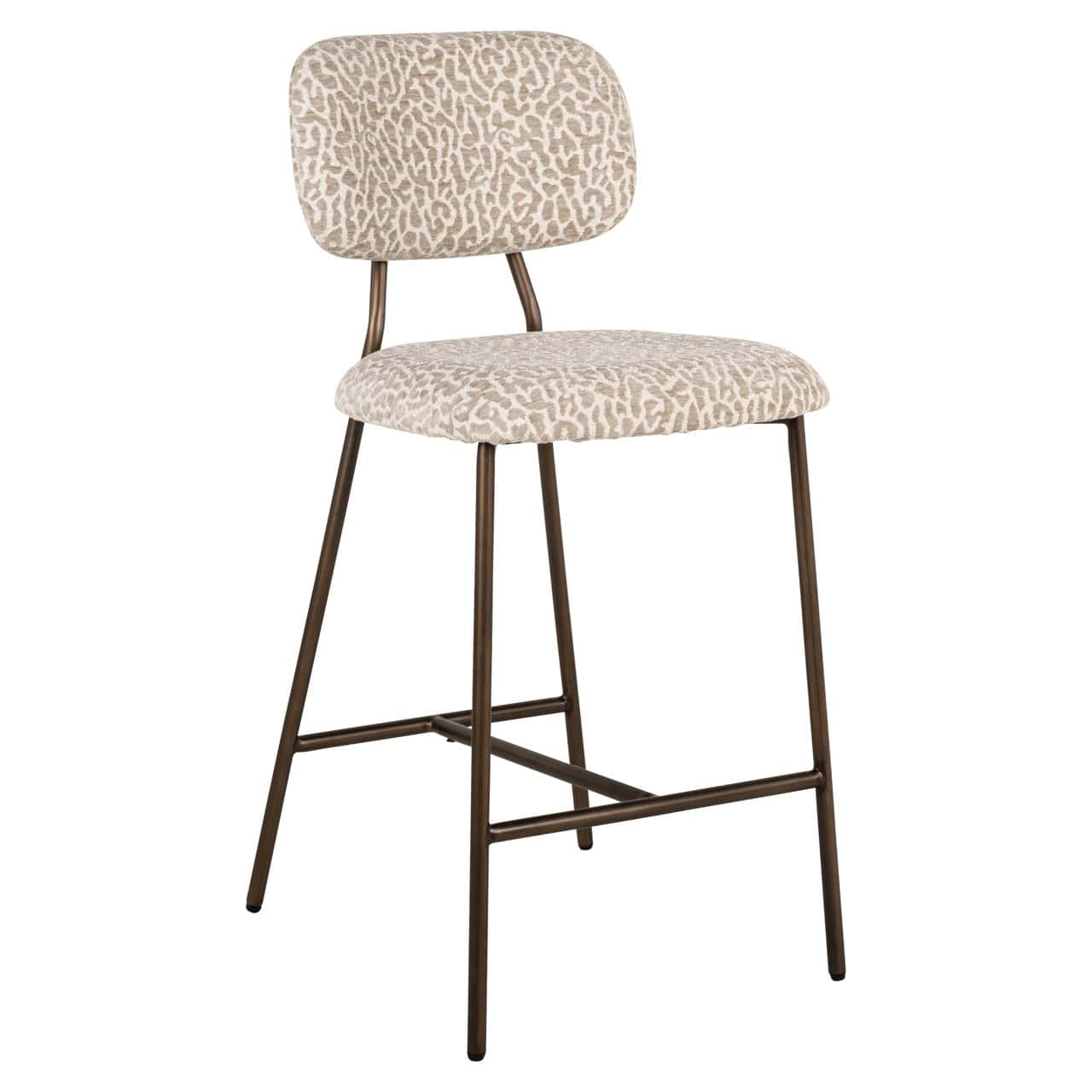 Bāra krēsls Xenia (Set of 2) Richmond Interiors 95/45/53 cm bēss leopard fire retardant