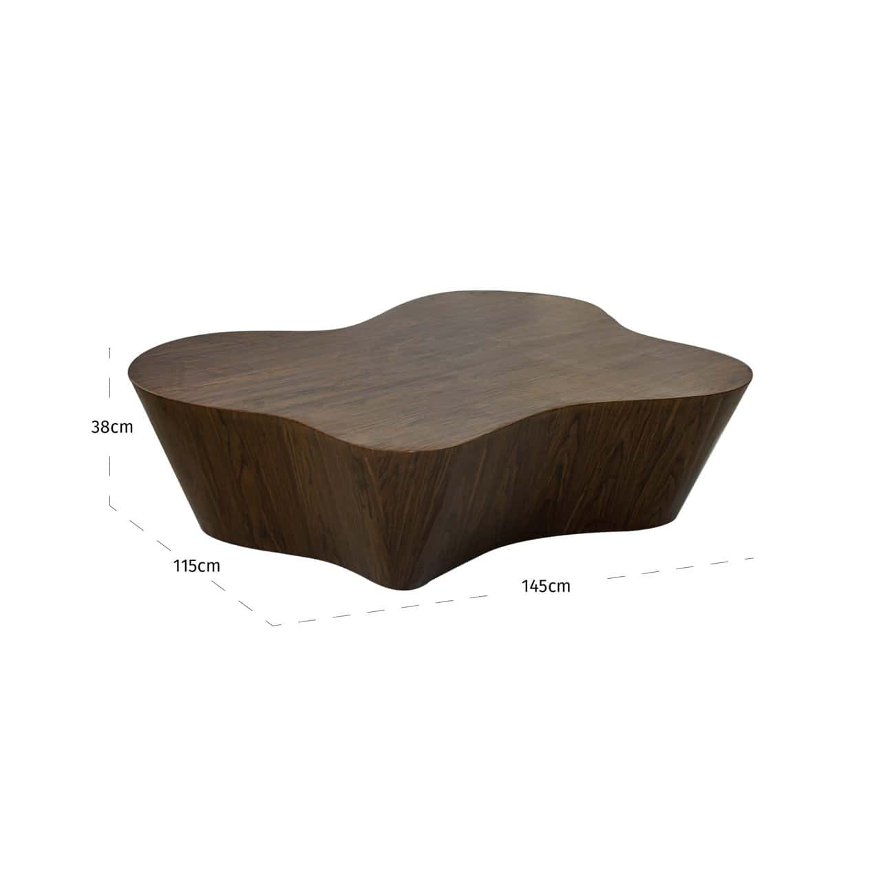 Kafijas galds Quintino Richmond Interiors 145/38/115 cm brūns - N1 Home