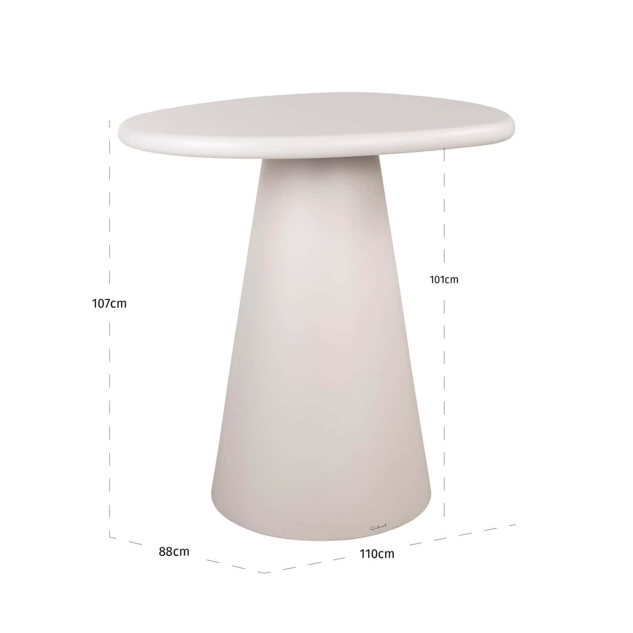 Bāra galds Bloomstone Richmond Interiors 110/107/88 cm balts - N1 Home