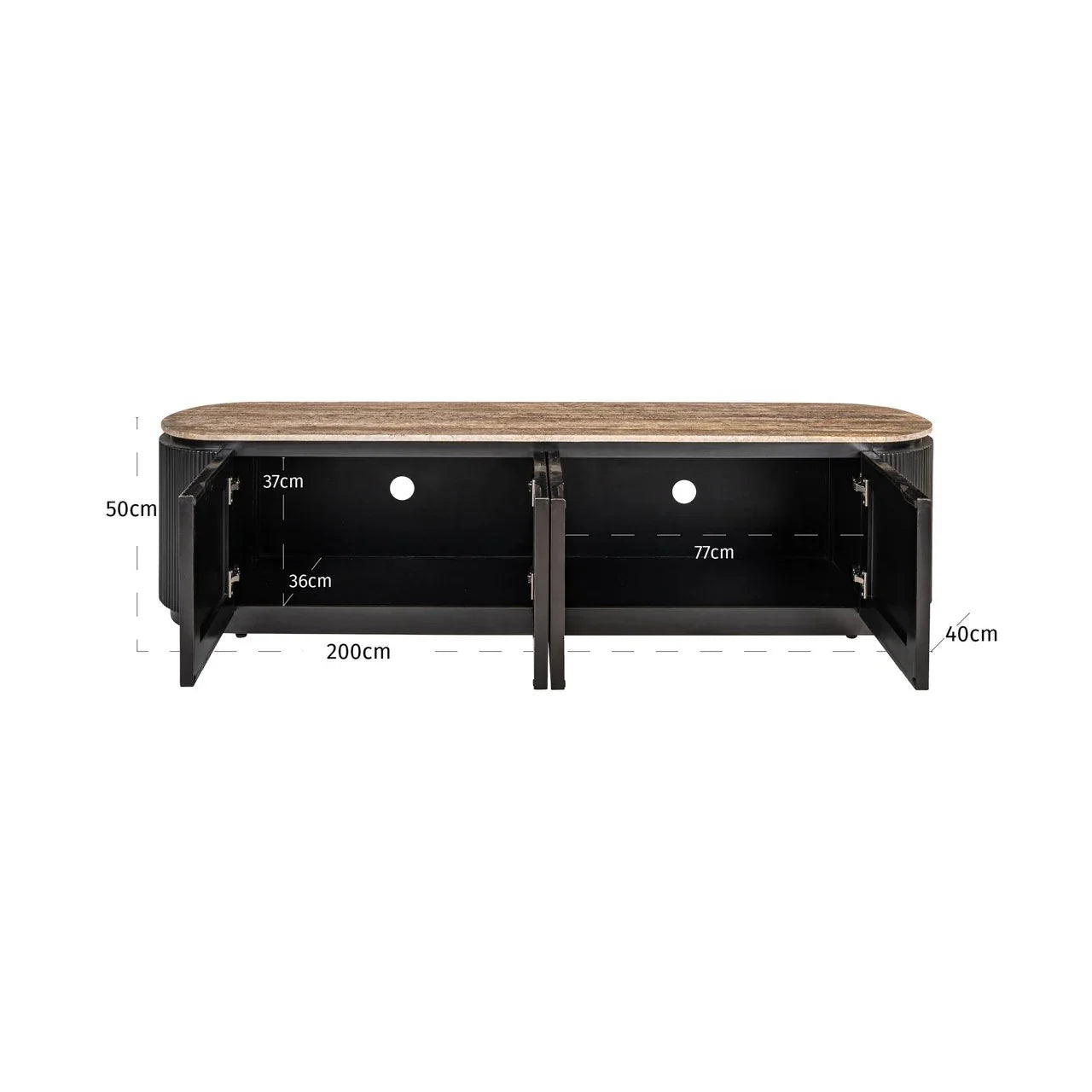TV skapis Russo Richmond Interiors 200/50/40 cm ash brown