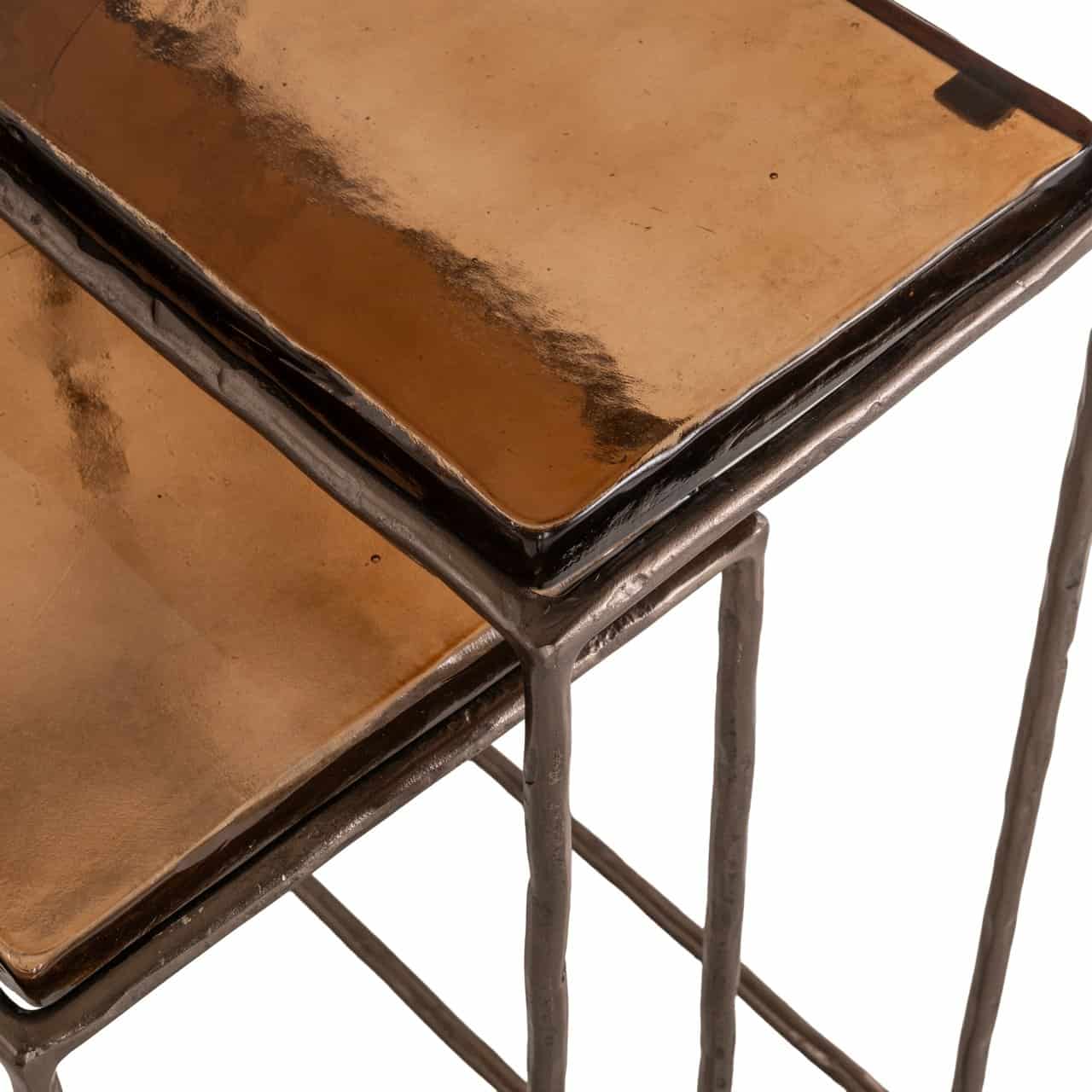 Kafijas galds Villano Richmond Interiors (Set of 2) 23/46/55 cm bronza - N1 Home