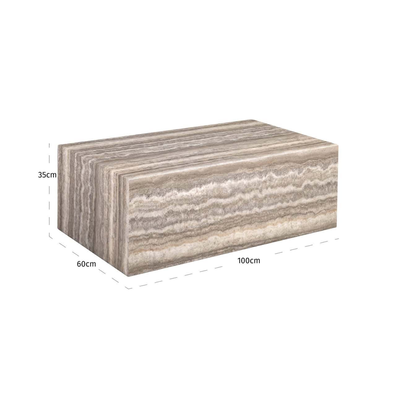 Kafijas galds Dulce Richmond Interiors 100/35/60 cm grey coffee table