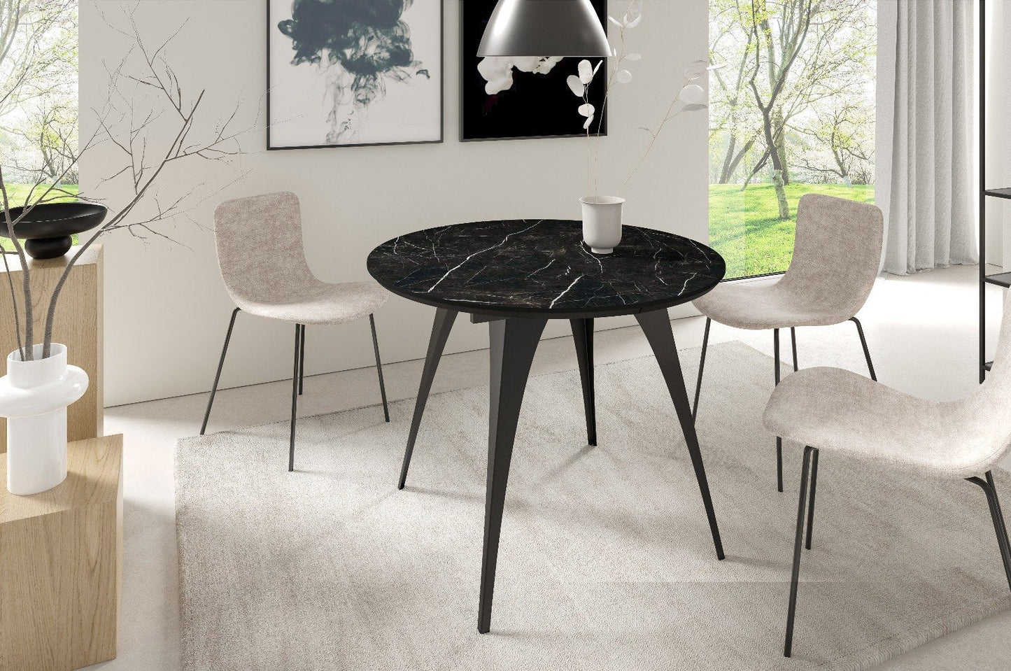 Galds Karmines 100/76 cm Desire TRI - D Black - N1 Home