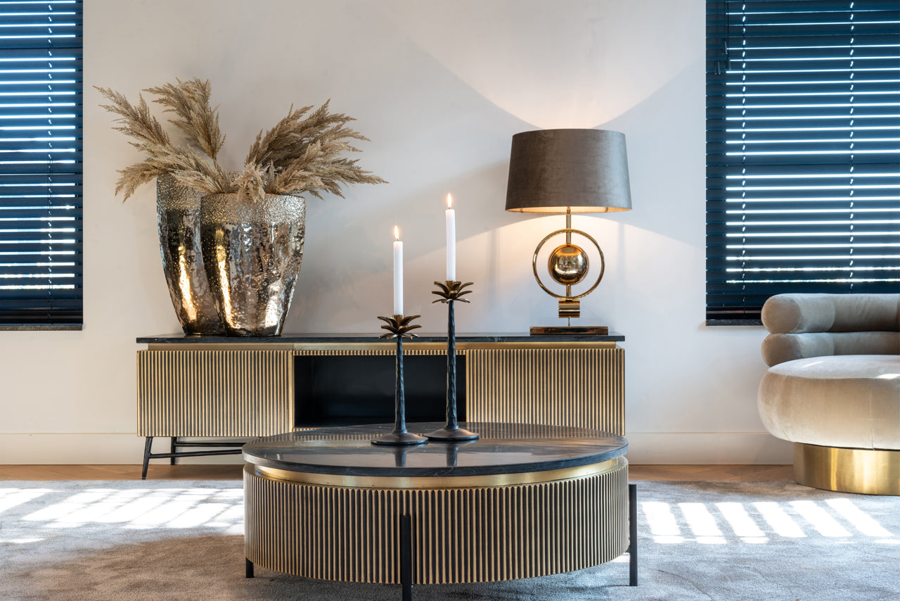 Kafijas galds Ironville gold Richmond Interiors 40/90 cm zelts - N1 Home