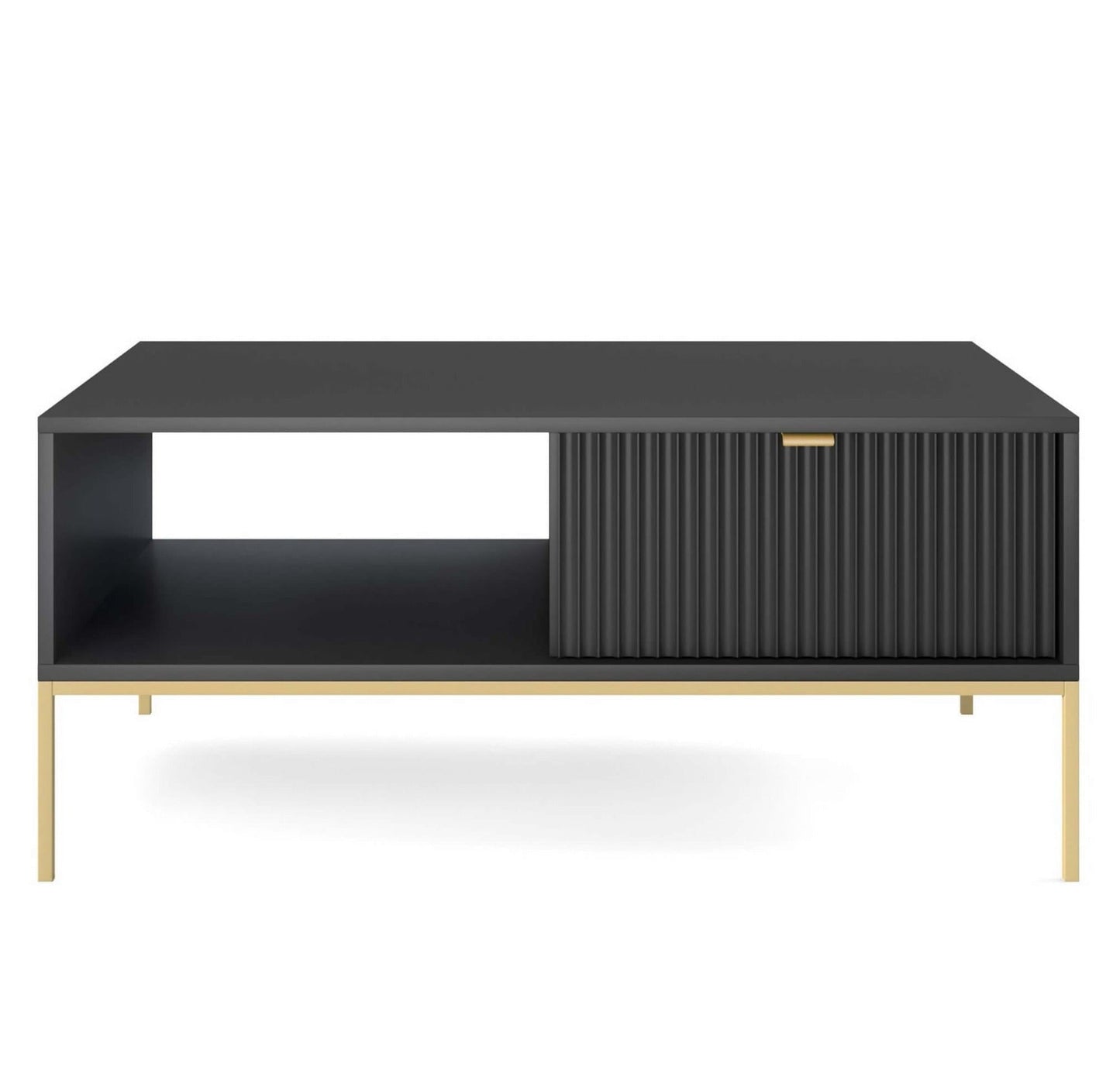 Kafijas galdiņš NV 104/46/68 cm melns/zelts - N1 Home