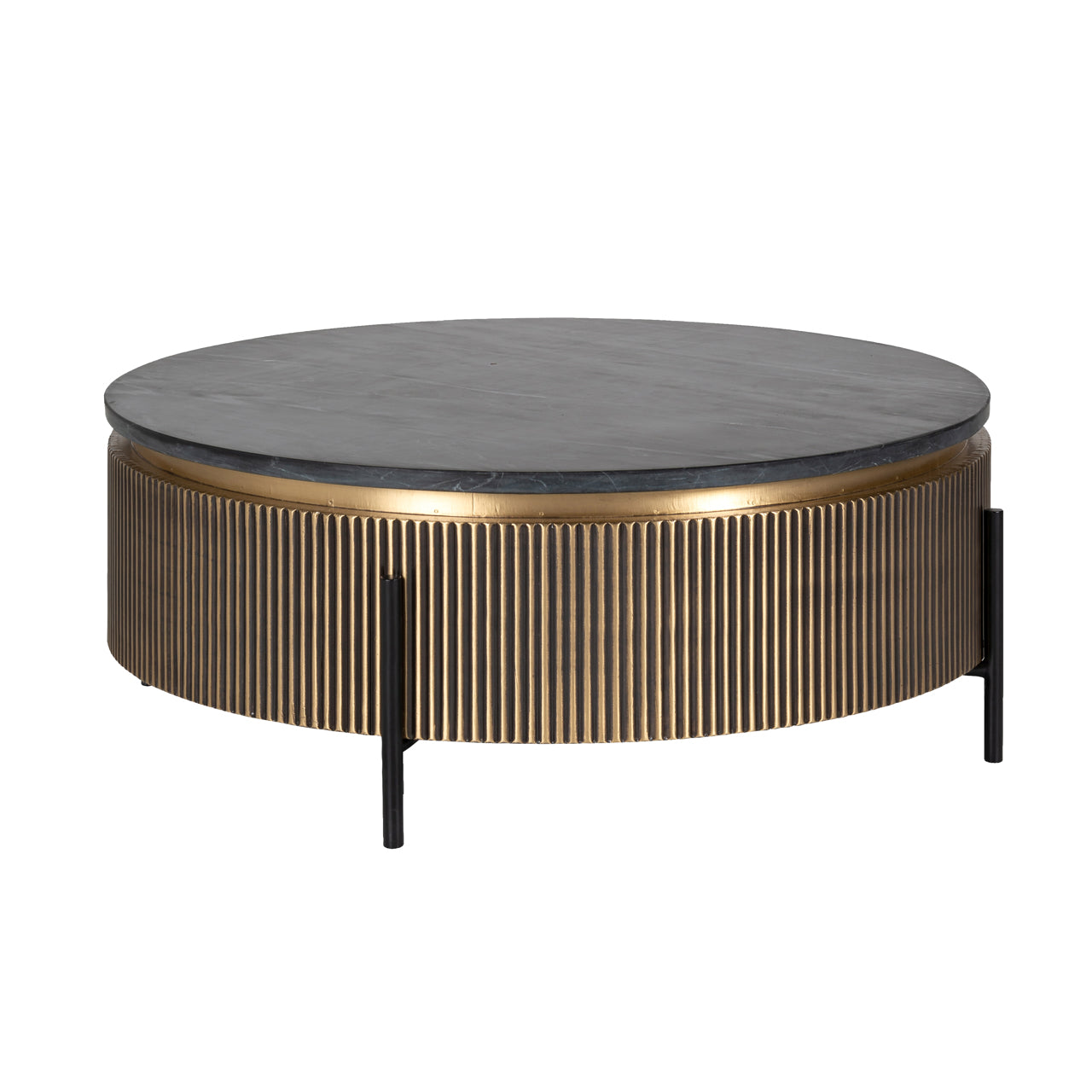 Kafijas galds Ironville gold Richmond Interiors 40/90 cm zelts - N1 Home