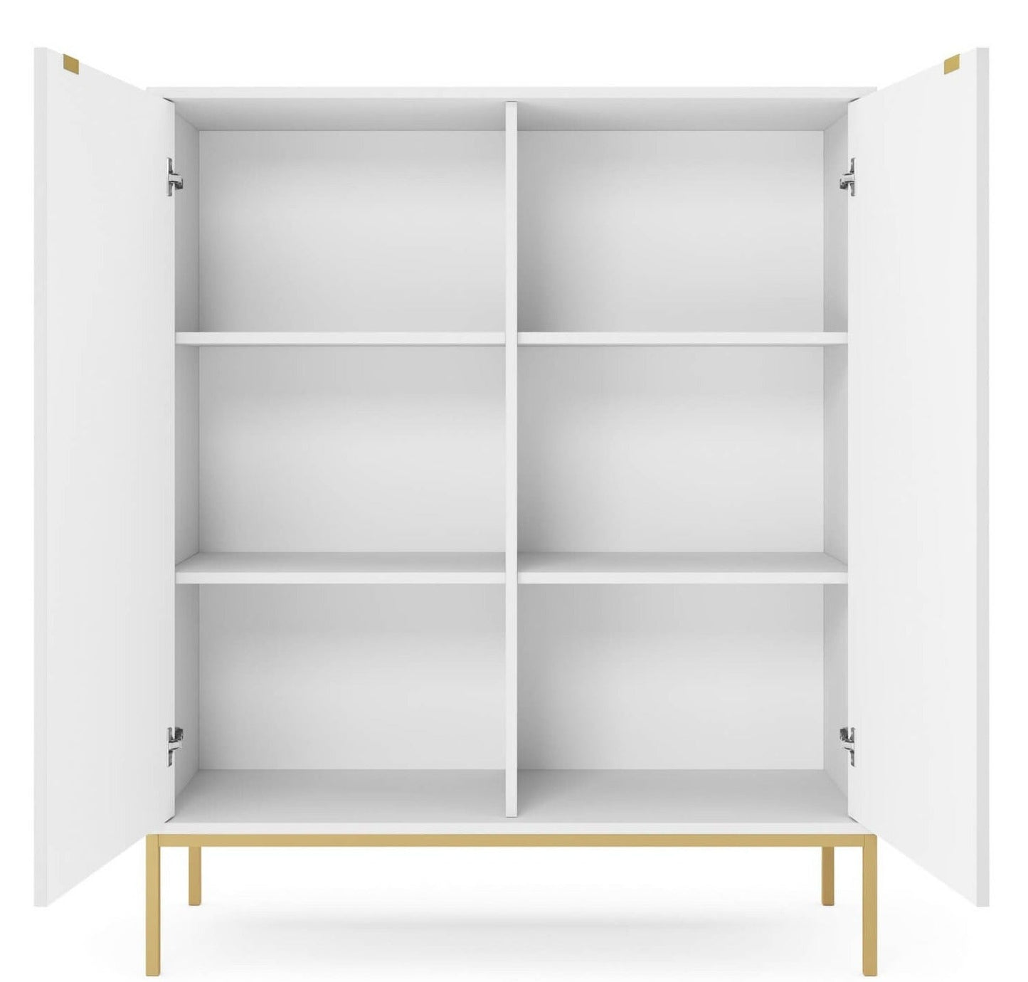 Kumode NV 104/125/39 cm balts/zelts - N1 Home