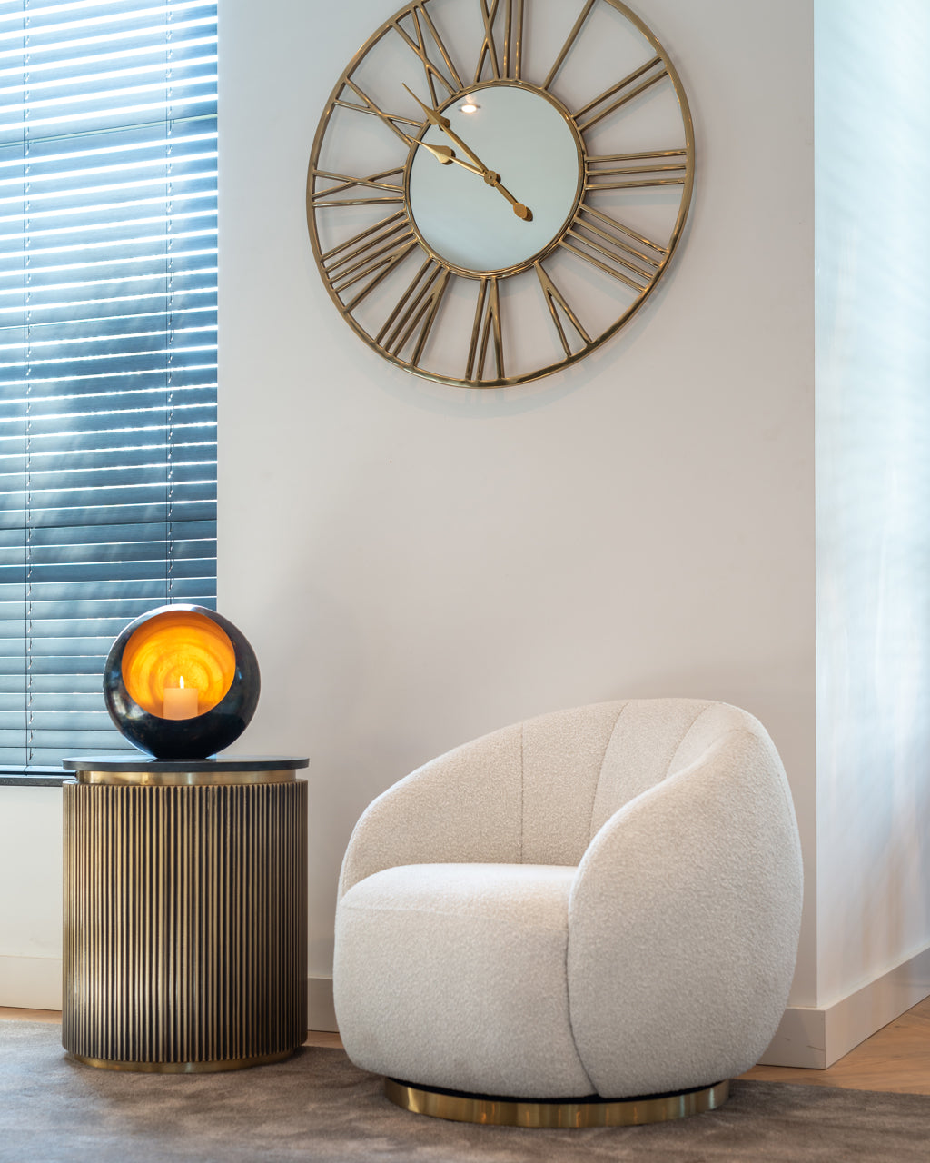 Kafijas galds Ironville gold Richmond Interiors 61/50 cm zelts - N1 Home