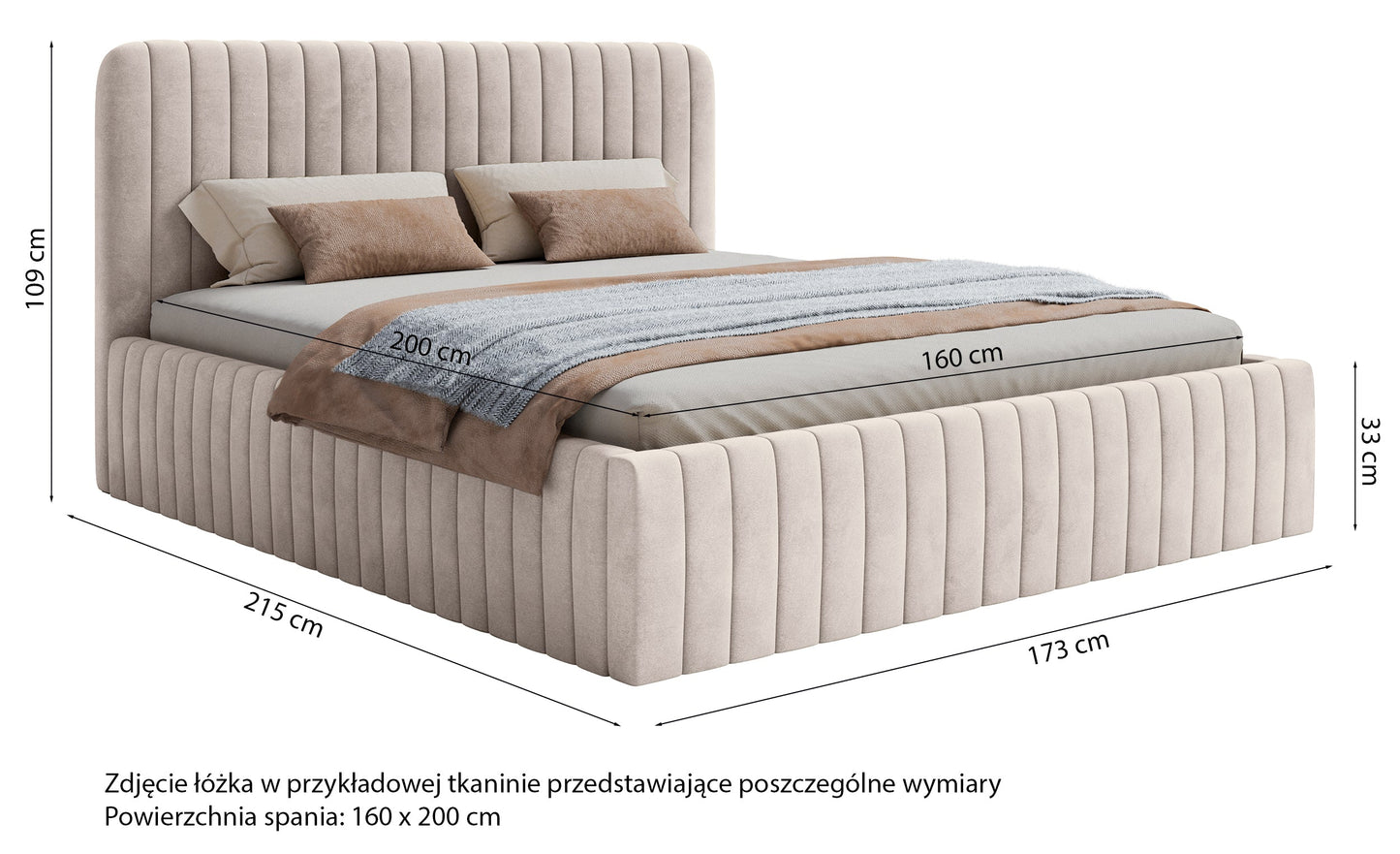 LIANOSOL Mīkstā gulta 140/160/180x200 cm ar glabātuvi, eikalipts, hidrofobs velūrs - N1 Home