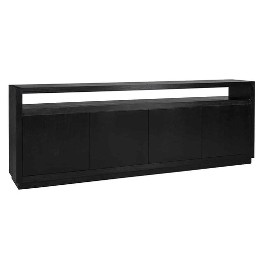 Kumode Oakura 4-durvju Richmond Interiors 85/240/40 cm melns - N1 Home