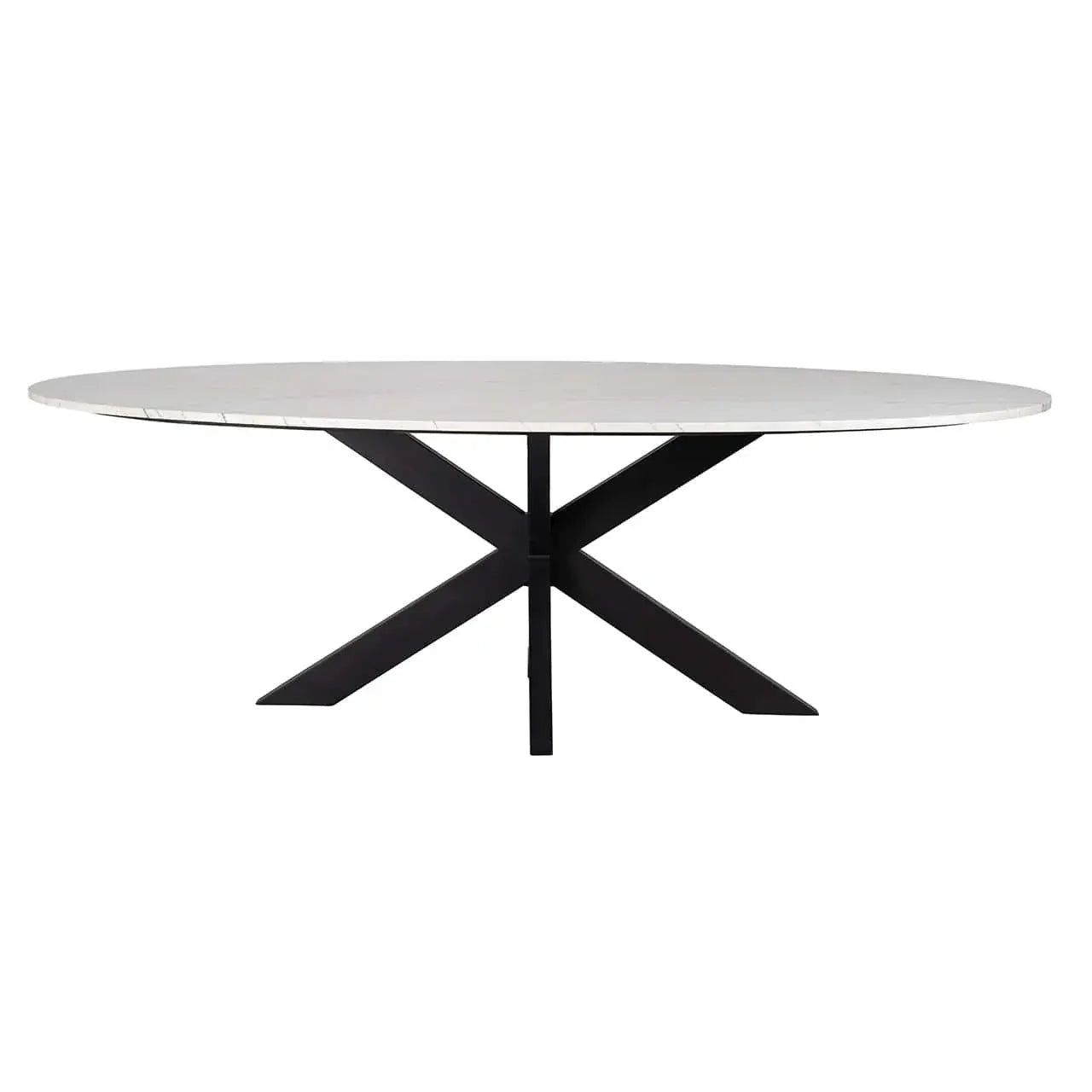 Pusdienu galds Lexington ovāls  Richmond Interiors 76/230/115 cm balts - N1 Home