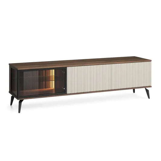 TV skapis Vic 180/39/50 cm kašmirs/rieksts - N1 Home