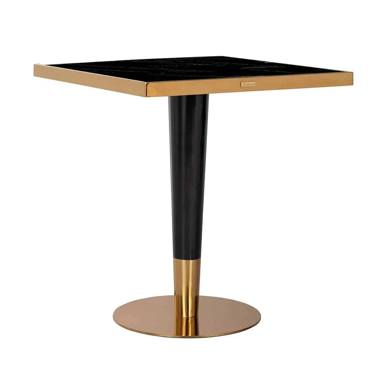 Bistro galds Can Roca kvadrātveida Richmond Interiors75/70/70 cm melns/zelts - N1 Home