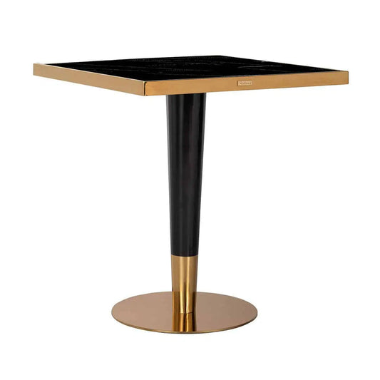 Bistro galds Can Roca kvadrātveida Richmond Interiors75/70/70 cm melns/zelts - N1 Home
