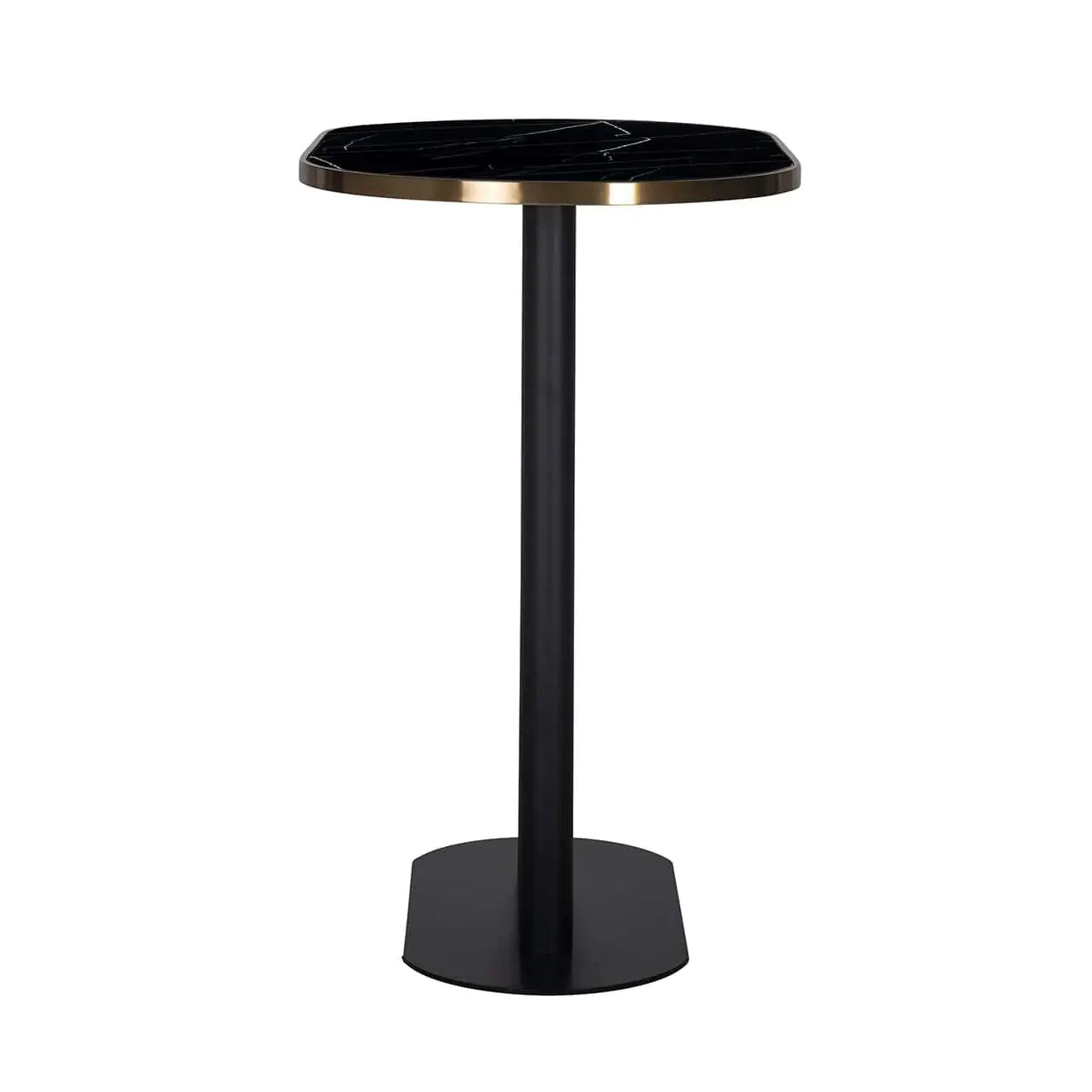 Bāra galds Zenza ovāls Richmond Interiors 105/120/70 cm melns - N1 Home