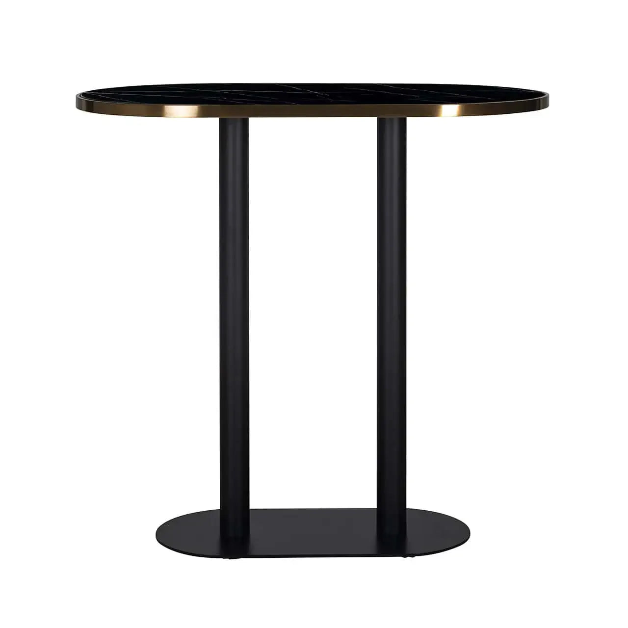 Bāra galds Zenza ovāls Richmond Interiors 105/120/70 cm melns - N1 Home