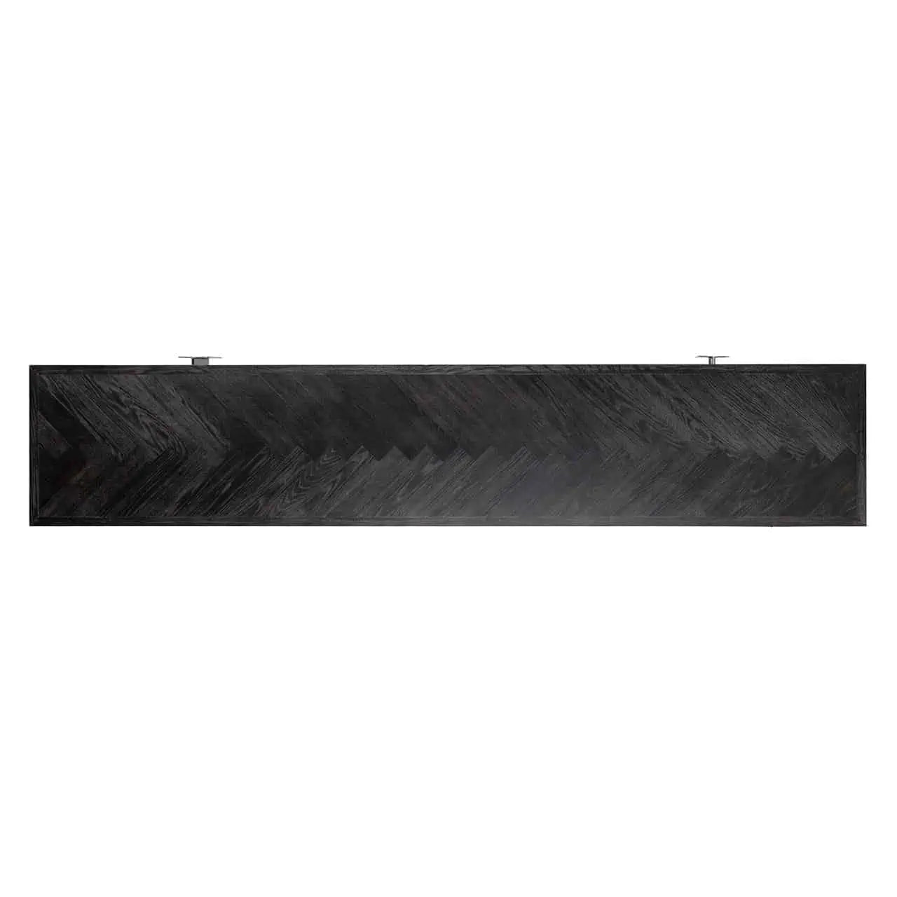 TV skapītis Blackbone misiņš 4 durvis 200 Richmond Interiors 60/200/42 cm melns rustikāls - N1 Home