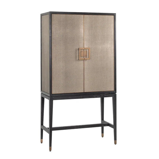 Bāra skapis Bloomville Richmond Interiors  2 durvis 185/97/45 cm zelta krāsā - N1 Home