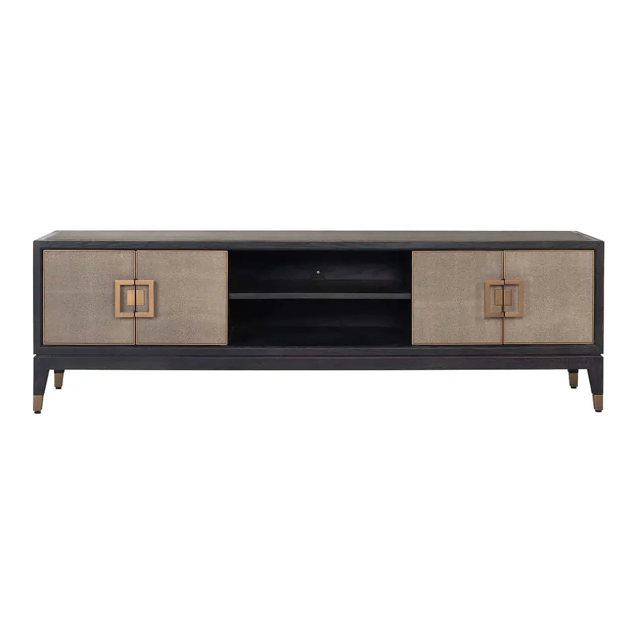 TV skapis Bloomville ar 4 durvīm Richmond Interiors 55/185/40 cm zelts - N1 Home