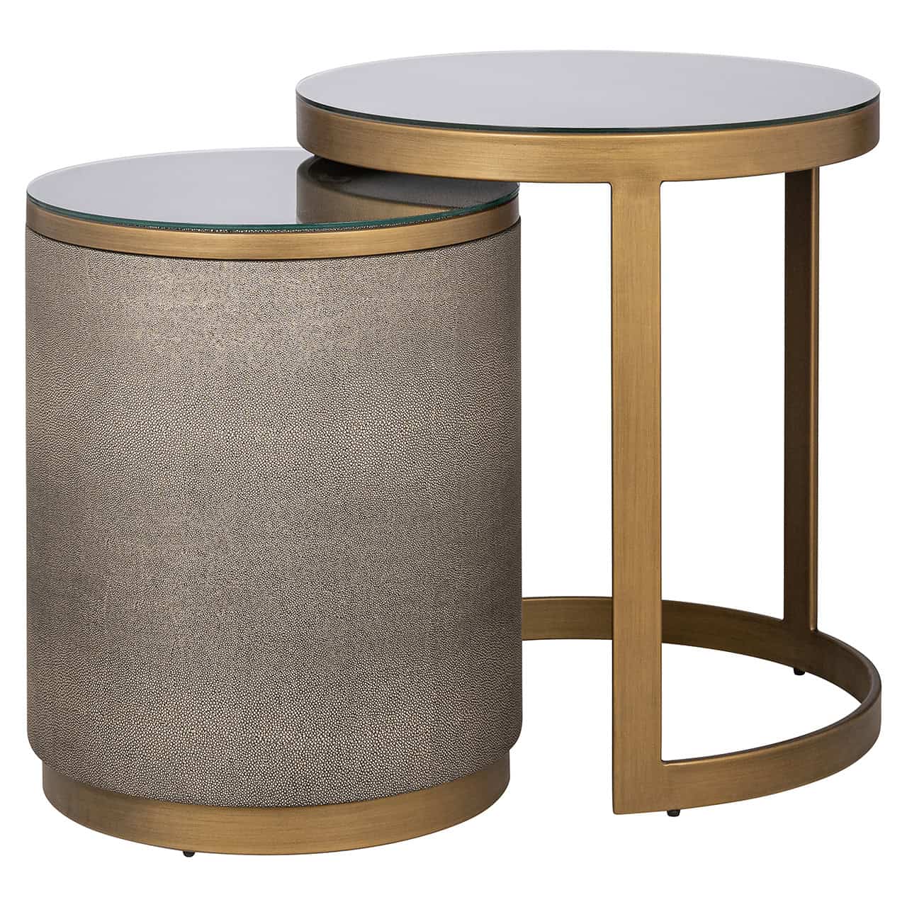Galdiņu komplekts Bloomville  2 gab. Richmond Interiors 55/50/50 cm zelts - N1 Home
