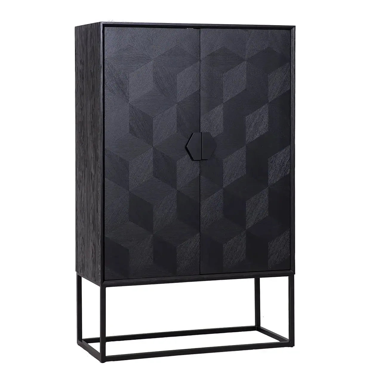 Skapis Blax ar 2 durvīm Richmond Interiors 175/110/52 cm melns - N1 Home