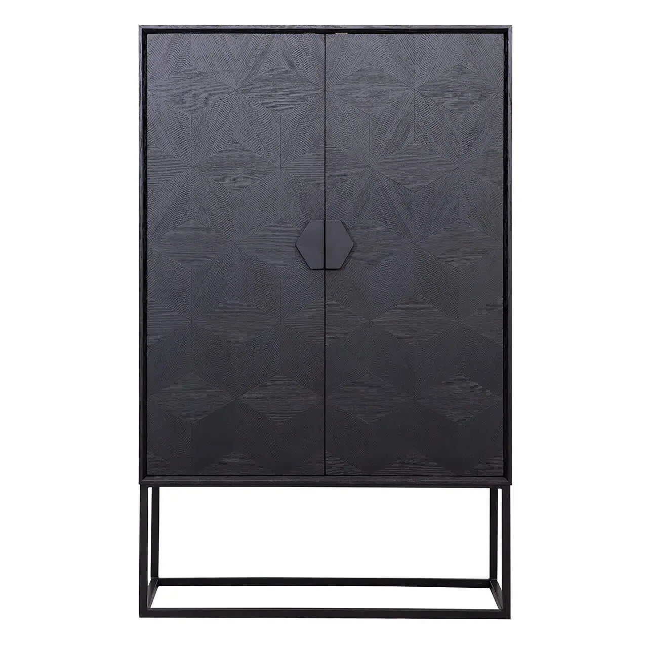 Skapis Blax ar 2 durvīm Richmond Interiors 175/110/52 cm melns - N1 Home