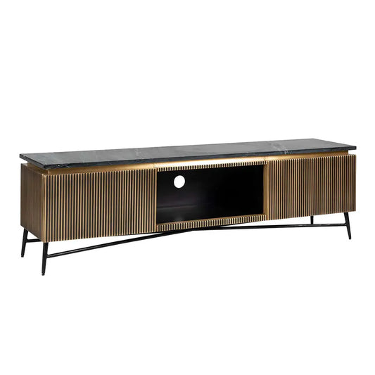 TV skapis Ironville ar 2 durvīm Richmond Interiors 50/170/40 cm zelts - N1 Home